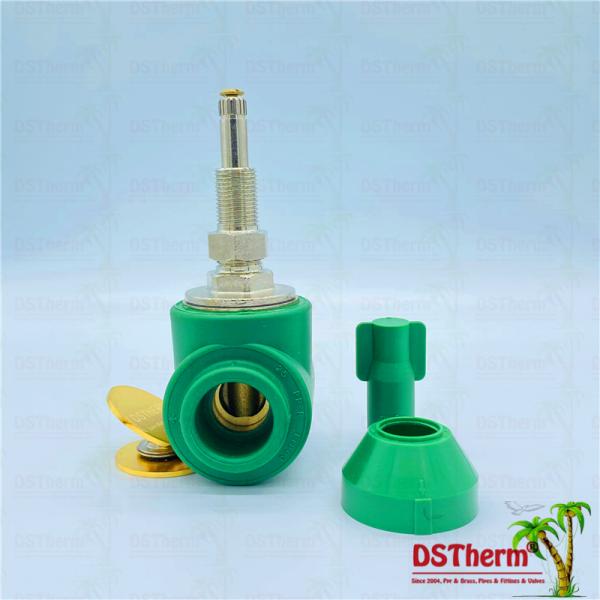 PPR Coated Brass Stop Valve Corrosion Resistant Gate Valve With Cover