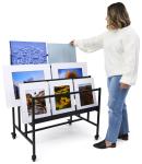 Black Mobile Art Display Stand 3-Tiered Book Shelf ,display rack for shop price