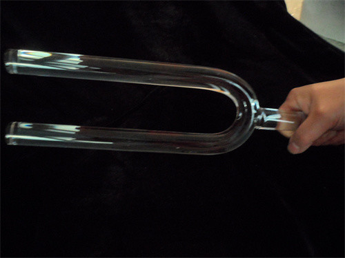 Transparent Quartz Crystal Tuning Fork Big and Small with Carrying Case