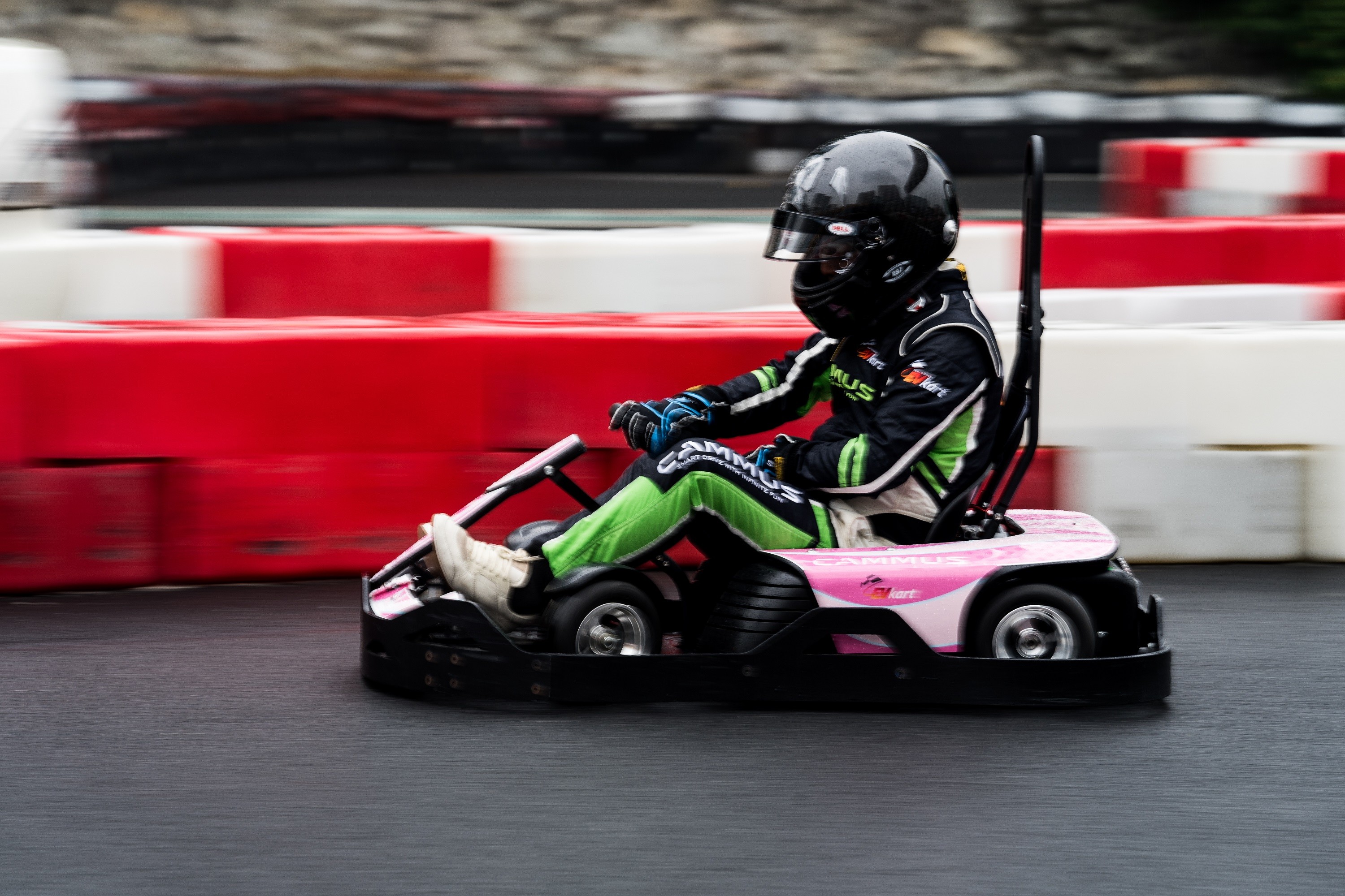 Laps Counting Racing E Go Karts Double Seats 1140mm Wheel Base 70km/H