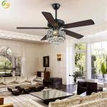 American Style Ceiling Fan With Light Five-leaf Industrial Style 110V Ceiling