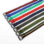 Unisex Stitched Knitted Belt 105cm Double Grommet Web