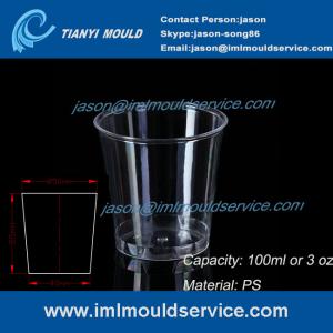 Wholesale clear 100ml thin wall PS plastic disposable drinking cups mould manufacturers and supplier from china suppliers