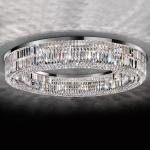 Modern Living Room Foyer Sitting room Chandeliers Round Chrome Sliver Ceiling