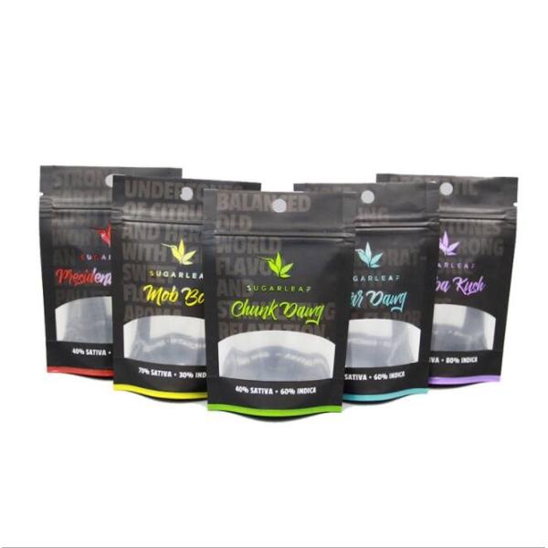 120 Micron Recyclable Custom Printed Stand Up Pouches Resealable Bags