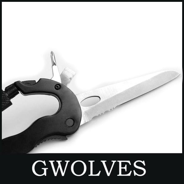 Outdoor Multifunction Folding Carabiner Knife Cutting Tool with Customization Options