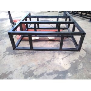 OEM 50x50mm square tube carbon steel with black powder coating metal welding