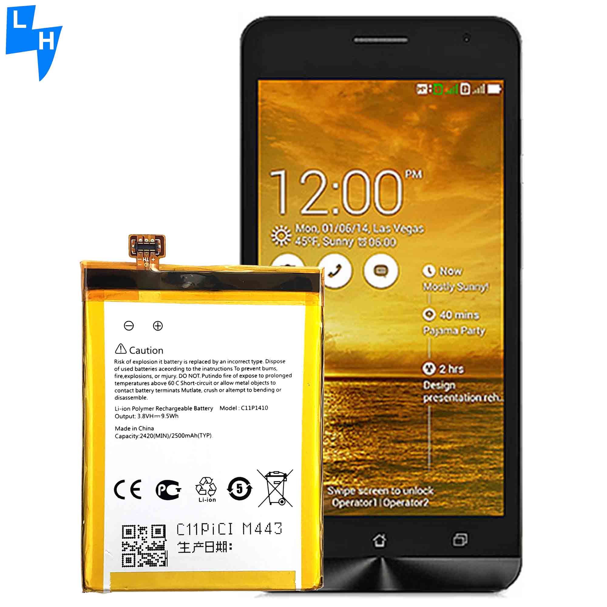 500PCS MOQ Mobile Phone Battery for ASUS ZenFone 5 Lite Customizable and Affordable