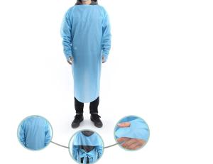 Wholesale Manufacturer hot sale high quality disposable blue waterproof cpe plastic gown with tumb loop from china suppliers