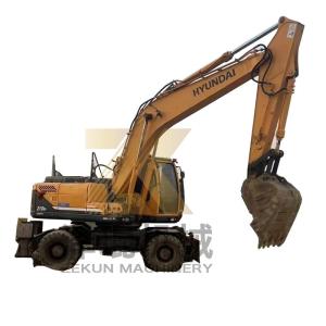 Wholesale Used Hyundai R210W-9 Wheel Excavator with Original Engine from china suppliers