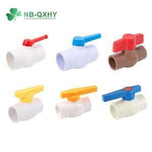 Wholesale Water Channel Straight Through Type PVC Ball Valves with Blue and Milk White Body from china suppliers