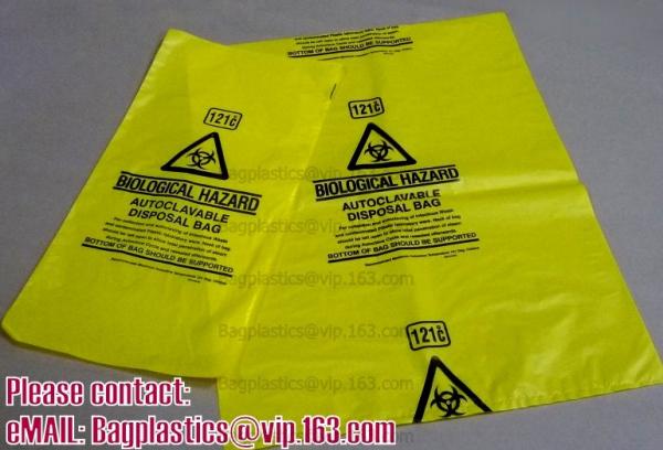 Quality Biohazard Bin Liners, Biohazard Waste Bags, Biohazard Garbage, Waste Disposal Bag for sale