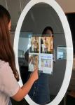 32 inch Transparency acrylic display stand Lipstick display Magic Mirror TV