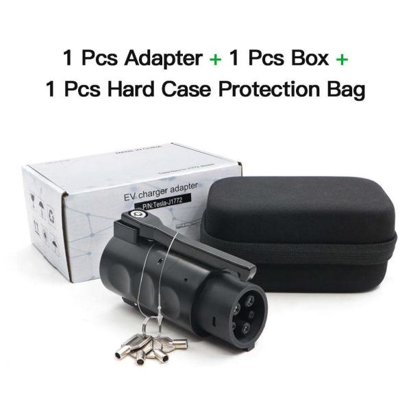 80A 240v Ac Tesla Charger Connector Ev Adapter Charger Tesla To J1772 Adapter For Tesla