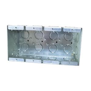 Wholesale 4 Gang Steel Conduit Box 1.60mm Thickness PreGalvanized 1/2&quot; 3/4&quot; Knockouts from china suppliers