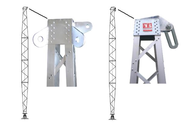 Aluminum Alloy Tower Erection Tools Electrical Gin Pole High Strength For Power