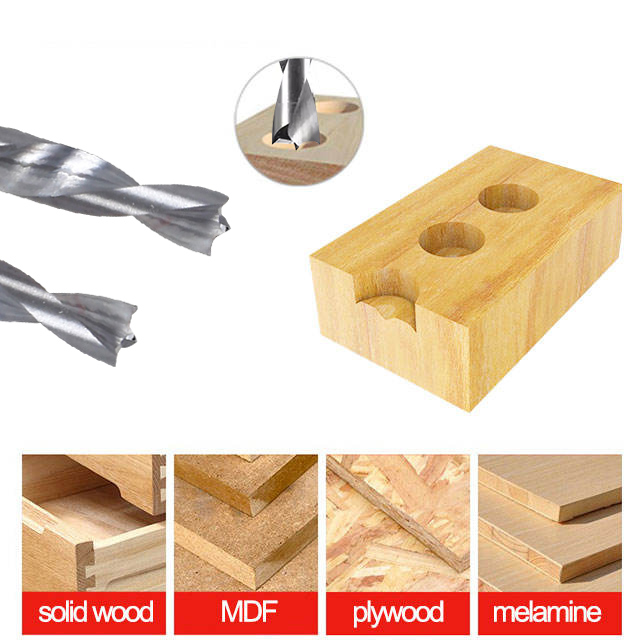 High Quality TCT Dowel Drill Bit Blind Hole Drill Bit for Woodworking Machine Drilling Machine Multiple Boring Machine