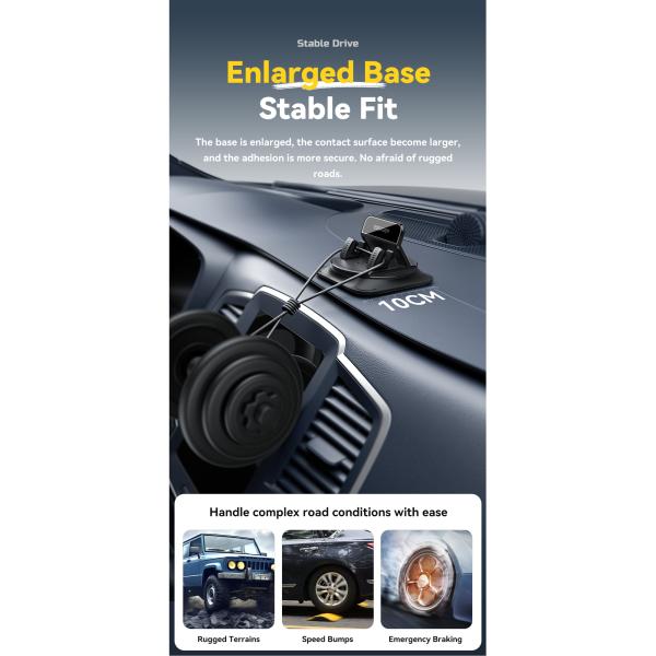 ESSAGER ES-ZJ39 Universal 360 Rotation Car Holder Mobile Phone Stand For Center Console