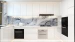 Australia Home Wood RTA White Color Custom Modular Kitchen Cabinets ECO Friendly