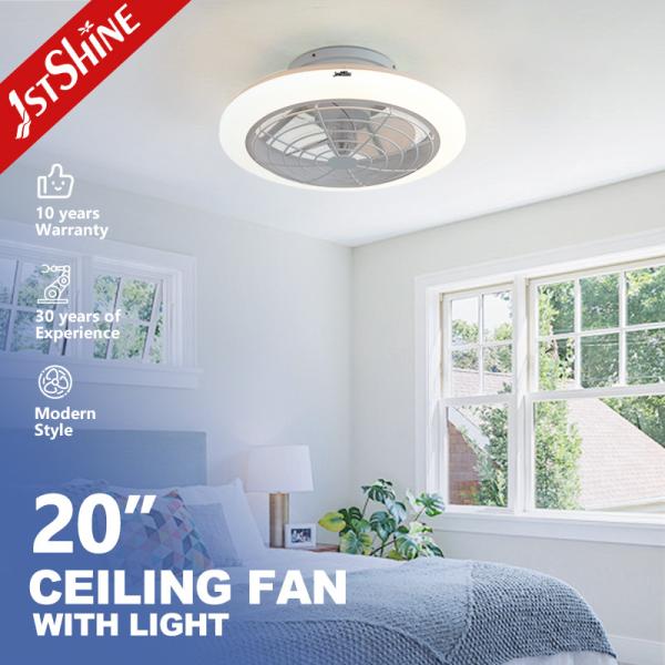 Metal Body Material 20" Small Space Ceiling Fan with 40W LED Lighting and