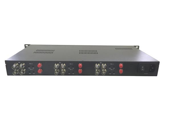 6-ch unidirectional 3G-SDI Fiber Optic Extender with 6 fiber cables and audio