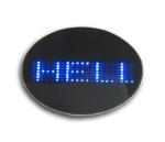 Mini Scrolling oval flashing led name badge