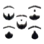Fake beards, men's realistic human hair synthetic beards, invisible and lifelike
