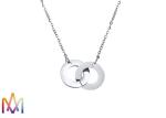 OEM ODM Available Steel Color Double Ring Necklace