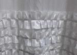 Ruffled White Bathroom Shower Curtains Waterproof Thickening Machine Wash