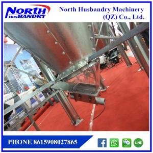 China poultry ground raising main feeding line with hot galvaized hopper pan silo on sale