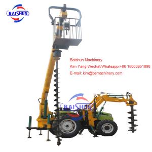 Wholesale Custom Made Tractor Post Hole Borer , Large Post Hole Digger For Kubota Tractor from china suppliers