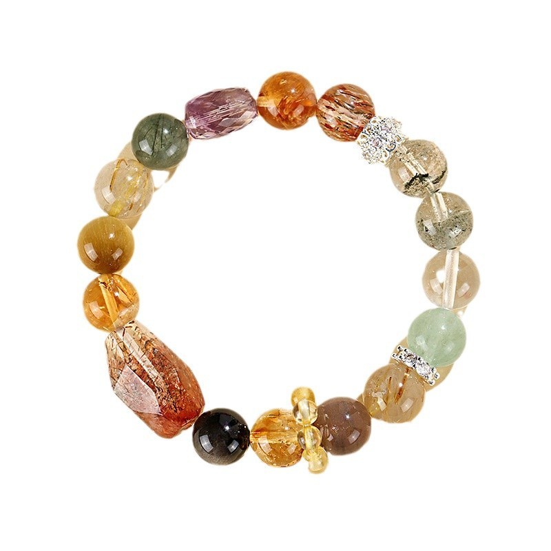 Strong Healing Crystal Bracelet 8MM Genuine Stone Bracelet Lucky Beaded Bracelet Chakra Bracelet 6.5 Inch Positive Energy Bracelet Inspirational Gifts