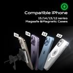 Ambient Iphone Magnetic Car Mount 15w Wireless Charger Ultra-Thin Design Fast