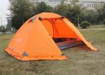 2 Person Orange PU3000MM Coated 210T Polyester Aluminum Frame Watertight Pop Up