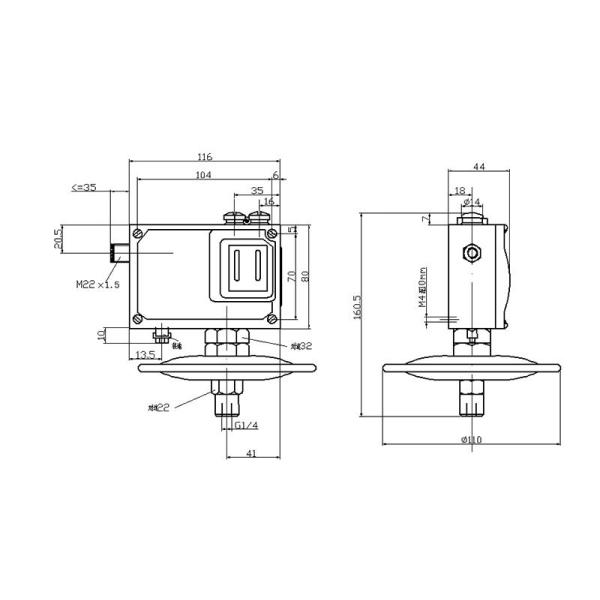 TL0102 Diaphragm Type Sensor Pressure Switch Pressure Controller Stainless Steel