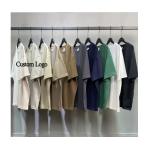 270G Heavy Cotton Blank Vintage Color Rib O-Neck T-Shirt for Men Custom Logo