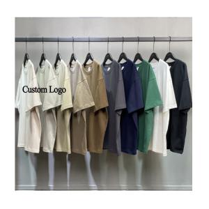 Wholesale 270G Heavy Cotton Blank Vintage Color Rib O-Neck T-Shirt for Men Custom Logo Design from china suppliers