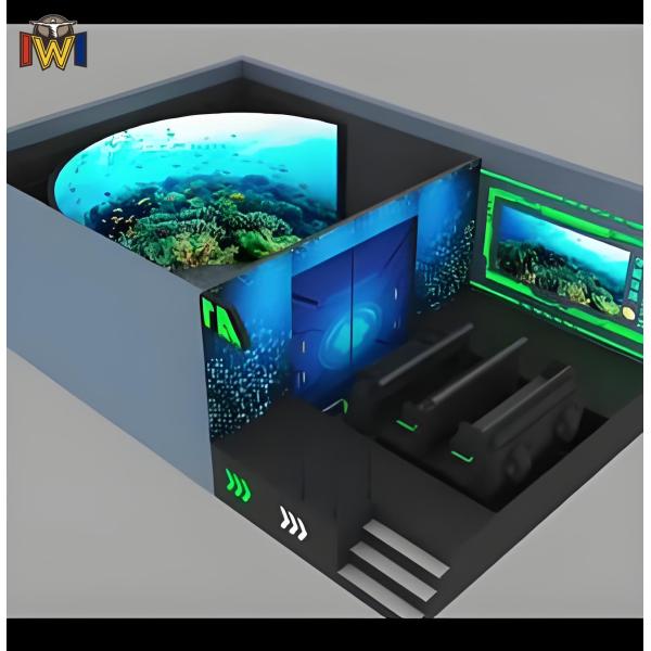 VR 3D Track Cinema with 4D Motion Seats and Curved Screen