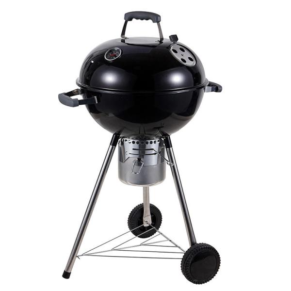 Outdoor Barbecue 18 inch Deluxe Kettle Charcoal Grill with Portable Charcoal
