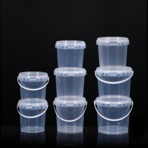 Wholesale 300ml 5 liter IML Customized Plastic Bucket With Lid For Honey Cookie Yogurt Butter Sauces from china suppliers