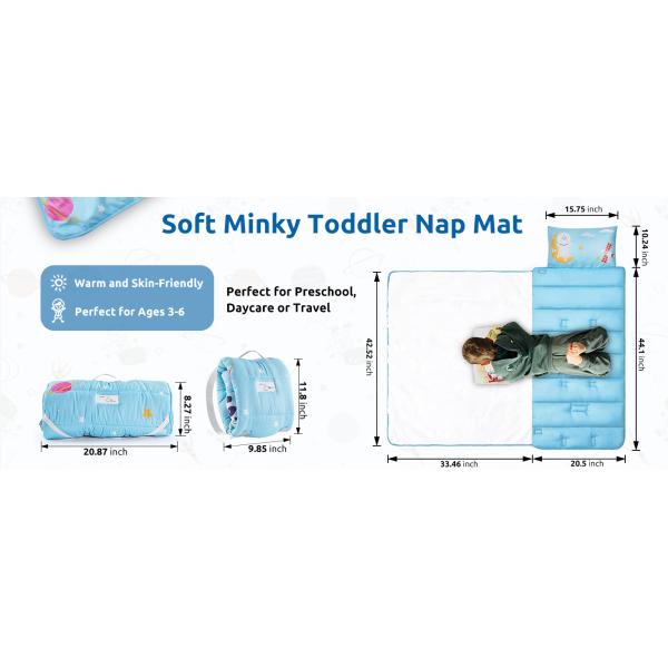 Comfortable Nap Mats For Preschool Convenient With Breathable Fabric