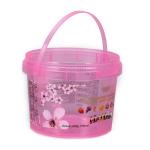 Customrized Logo Mini Plastic Buckets For Pet food Storage Container 0.3L 0.5L