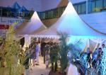 Promotional Waterproof Canopy Tent Gazebo Shaped With Soft PVC Walls / Glass