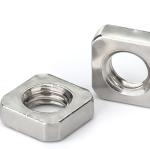 SS304 SS316 A2-70 A4-80 Stainless Steel Nuts / Bright Square Thin Nuts