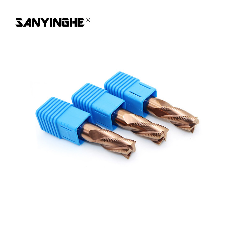 HRC58 Tungsten Carbide Roughing End Mills 4mm 5mm Milling Cutter For Metal