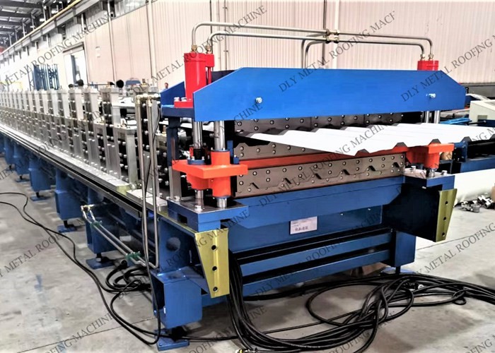 Hydraulic Cutting 0.3mm Double Layer Forming Machine Cr12 Roof Panel Roll Former