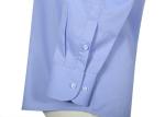 Sky Blue Color Office Work Uniforms , Single Breasted Men's Work Uniform Shirts