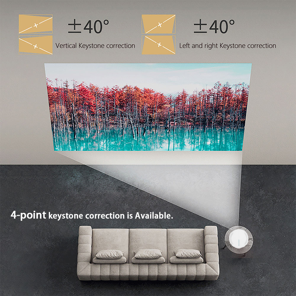 5G WiFi Bluetooth T269 Projector Android 9.0 720P 1080P 4K Support