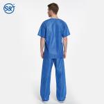 Disposable Non Woven Patient Gown Suit lab SMS Scrub Suit