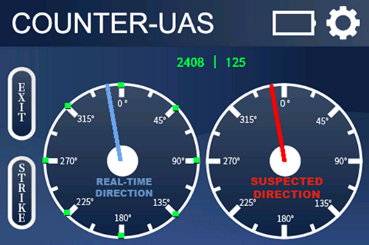 Handheld UAV Signal Jammer Device 2.4G / 5.8G / 900M / 1.5GHz Four Bands